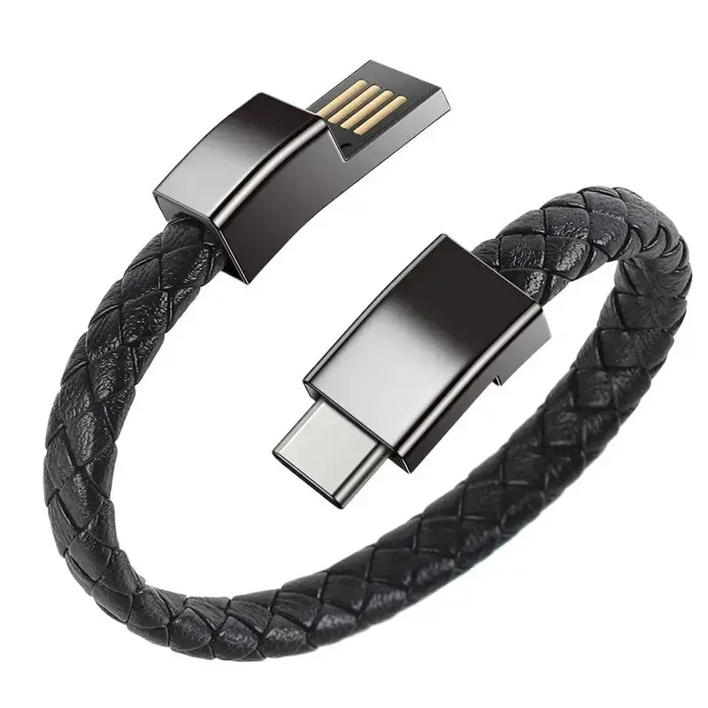 Portable Bracelet Fast Charging Cable Suitable for iPhone 11 12 13 14 Pro Max Samsung Huawei Xiaomi USB Micro Type-C Data Line Hand bracelet