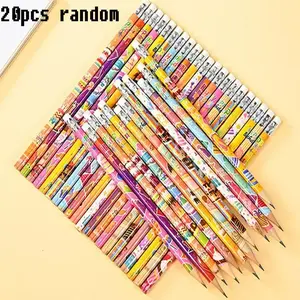 Birthday Party Theme Pencil, Cute Cartoon Hb Pencil for Elementary Students, Non-Toxic Material, Includes Eraser, Fun Print Design