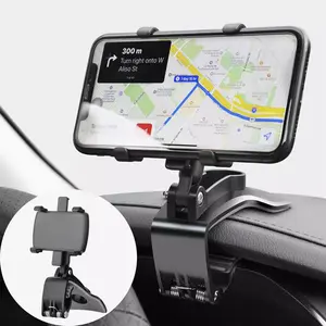 Car Phone Clip Holder for Dashboard, 360 Degree Rotation Multifunctional Car Dashboard Mobile Phone Holder Clip Dashboard Cell Phone Holder Mount