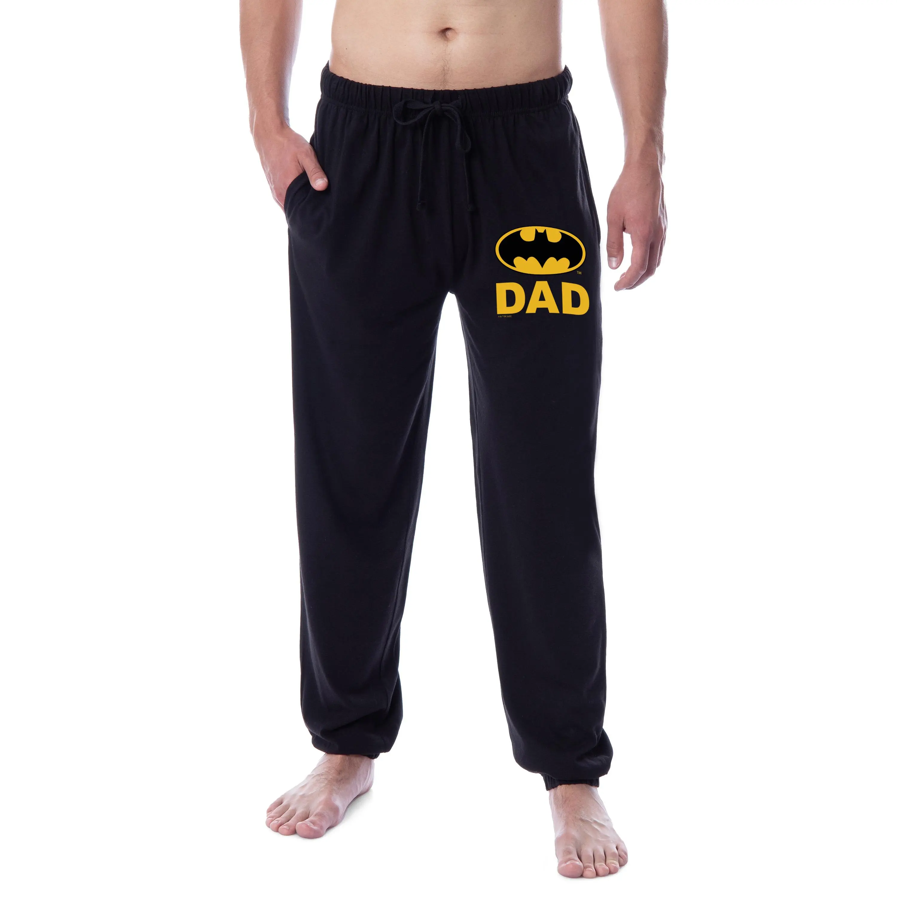 DC Comics Mens' Batman Character Father's Day Bat Dad Classic Sleep Jogger Pajama Pants