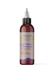 Natif Lakay Organics Beef Tallow & Rosemary Hair Treatment Oil - Nutrient-Rich Formula for Dryness Damage & Thinning Hair Care
