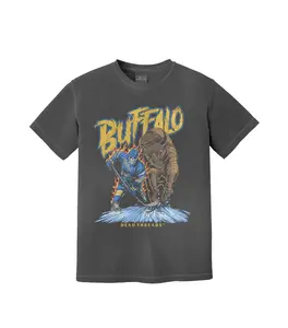 Buffalo Hockey 3 Skull Graphic Sport Tee, Double-Sided Print, Frozen City Edition