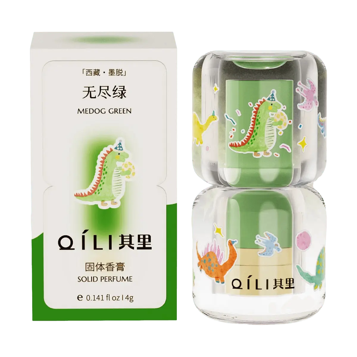 QILI Endless Green Solid Perfume Balm for Women & Men - Long Lasting Portable Fragrance Stick 4g