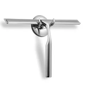 Shower Squeegee,Window Squeegee,Stainless Steel Shower Screen Wiper with Strong Suction Hook for Bathroom,Kitchen,Mirror,Car,Window and Glass Cleaning