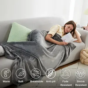 Raybee Super Soft Flannel Fuzzy Plush Cozy Blanket for All Seasons,Luxury Fleece Sleep Blanket,Lightweight Breathable Soft Warm Smooth Blankets for Sleeping,Cozy Soft Blanket for Bedroom,Sofa,Ideal Seasonal Gift,Lightweight  Comforter【Black Friday】