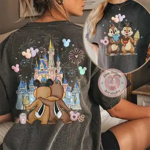 Two Sided #ChipAndDale Castle Shirt, Family Trip Group Matching Outfit, Vacation Tee, Family Matching
