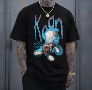 Korn The Serenity Of Suffering Doll Band T-Shirt Menswear Top Heavy Cotton Unisex Oversize Nu Metal Alternative Metal Dark Gothic Rock Band Vintage Graphic Streetwear Cotton Tee for Men and Women Fans