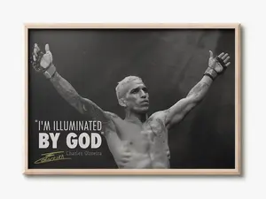 Charles Oliveira "Do Bronx" quote | photo print poster | Pre signed | illuminated by God