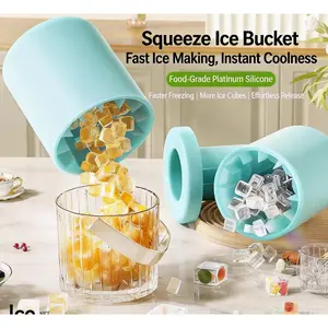 Food Grade Silicone Ice Cube Mold, Quick Freeze Ice Maker Cup, Easy Release Ice Tray for Home