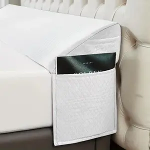 Hexagon Pattern Bed Wedge Pillow | Headboard Gap Filler & Backrest Support for Sleeping, Contoured Design for Bedroom Comfort, Sleep Support Pillow | Elegant Gray Pillow