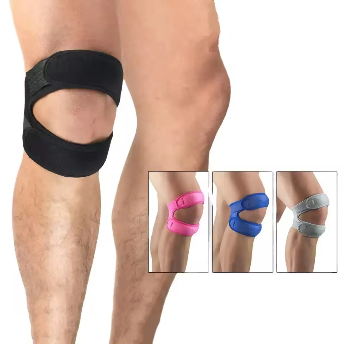 Work Safety Knee Brace Stabilizers with Adjustable Straps, Breathable Material, Dual-Side Springs – Lightweight, Injury-Preventing Pads for Men-Women Weak Legs, Enhances Joint Stability for Weightlifting, Running Training, Prevent Exercise Injuries