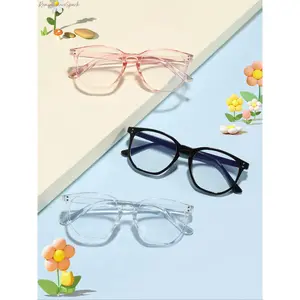 Kids Anti Blue Light Eyeglasses, Sturdy PC Frame Construction, Lightweight Wearable Design, All Season Versatile Eyewear, Trendy Daily Wear Glasses for Home Screen Use, Study Time and Casual Outdoor Daily Looks