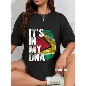 100% Cotton IT'S IN MY DNA Guyana Flag Pride National Country Roots T-Shirt