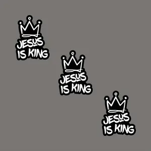 3PCS/SET  Minimalist Belief Slogan StickerSuitable for car doors/motorcycle tanks—this crown element + simple font adds understated belief accents to doors, or brings warm sophistication to motorcycle tanks Car Decals