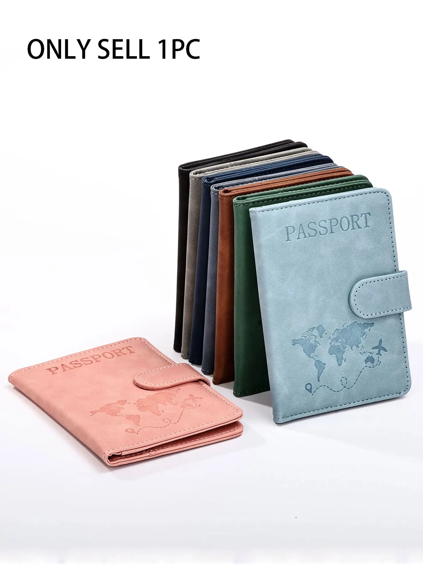 Passport Holder Protector Case, Travel Essential Passport Cover, Travel Document Holder, Multi-Card Slots for ID Credit Card Boarding Passes, Card Organizer, RFID Blocking, Travel Accessories