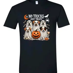 Men's No Tricks Just Treats Halloween T-Shirt - Spooky Festive Design