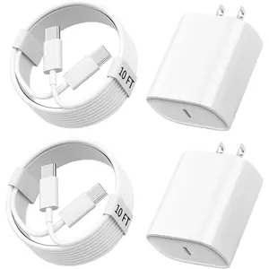 iPhone 15 16 Charger Fast Charging, 10 FT Long USB C Charger Cord with 20W Type C Phone Fast Charging Block for iPhone 16/16 Pro/16 Pro max/16 Plus, iPhone 15/15 pro/15 pro max/15 Plus,iPad,Android