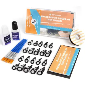 Fishing Rod Tip Repair Kit, 10/20 Replacement Pole Tips with Complete Supplies, Parts and Instructions