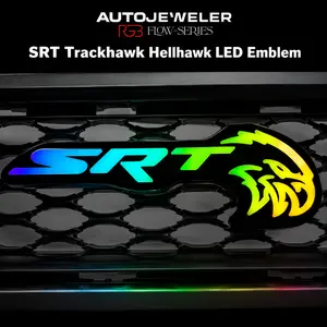 SRT Trackhawk Hellhawk LED Emblem Badge (RGB Flow Series) Bluetooth-Controlled