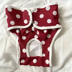 Reusable Adjustable Dog Diaper Pants - High-Quality Breathable Mesh Period Pants, Indoor/Outdoor Fashion Lemon Leaf Design, Comfortable Pet Apparel