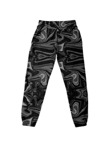 Men's Marble Print Drawstring Waist Jogger Pants, Casual Comfy Pocket Trousers for Outdoor Sports, Men's Bottoms for All Seasons