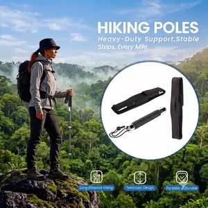 Durable and Retractable Multifunctional Trekking Poles - Heavy Duty Outdoor Hiking Tools & Walking Sticks