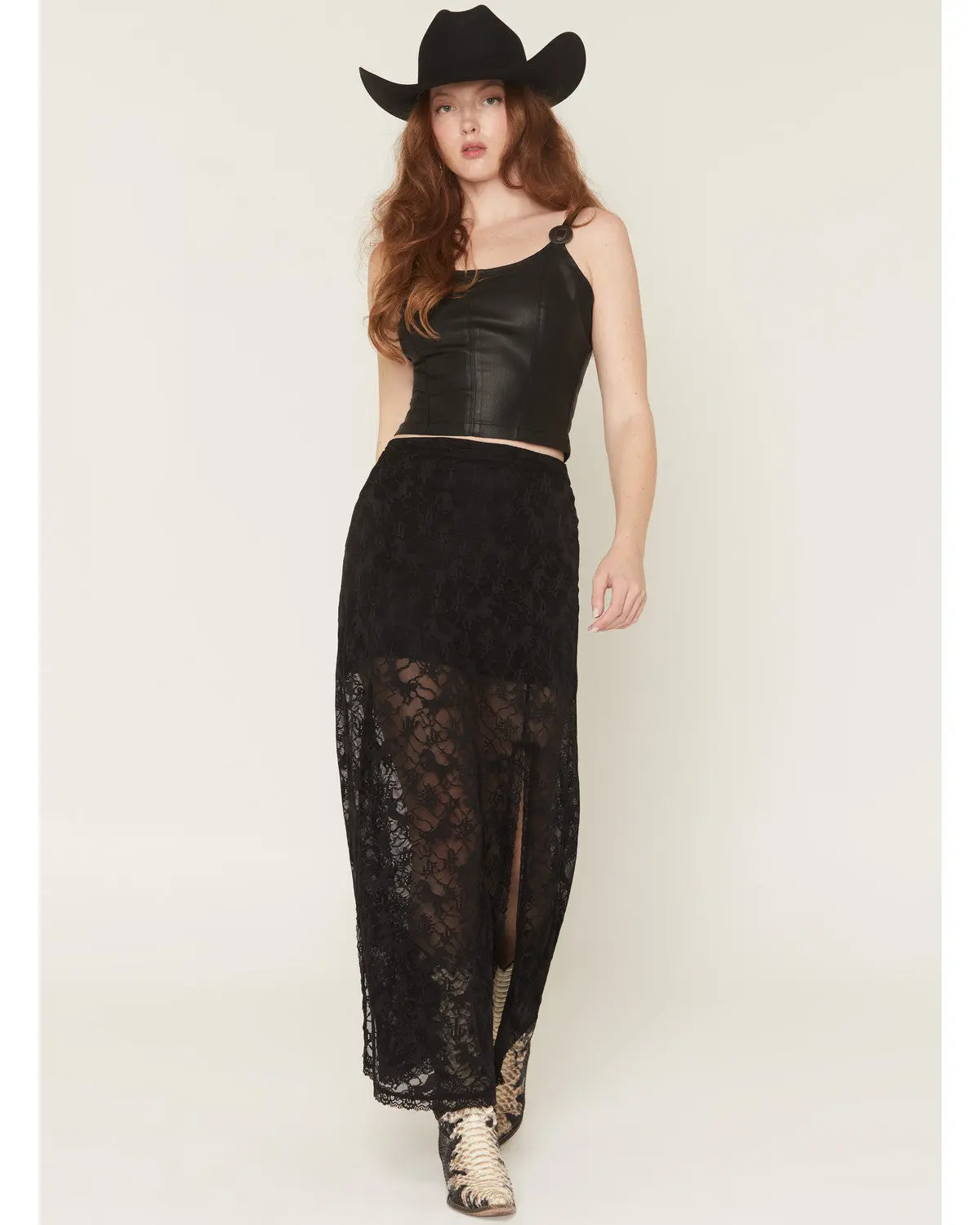 Palomino Horse Lace Midi Skirt