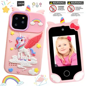 Kids Phone Toys for Boys & Girls, 2.8" Touchscreen Multifunction Learning & Play Toy Phone with Dual Camera, Games & Music Player, Perfect Christmas Birthday Gift for 3-10 Year Olds