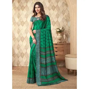 Green Vivanta Silk printed saree