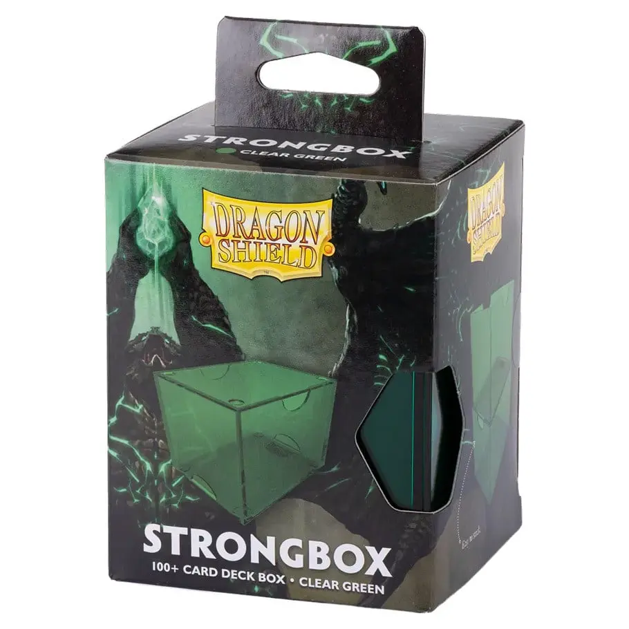 Dragon Shield ATM19006 Strongbox 100 Plus Card Clear & Green Deck Box