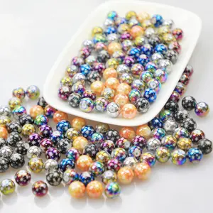 50pcs Mix Color Christmas Star Snowflake Fashion Ceramic Beads for Jewelry Making Electroplated Hexagram Pattern Beads For DIY Handmade Crafts Jewelry Making Bracelets Necklace Christmas Gift