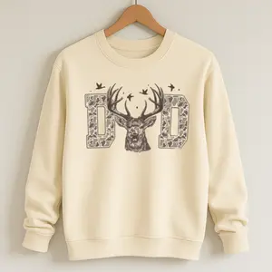 Camo Deer Dad Sweatshirt/Hoodie/Tshirt, Hunting Buck Head Hoodie, Classic T-Shirt for Outdoor and Wildlife Lovers, For Men and For Women