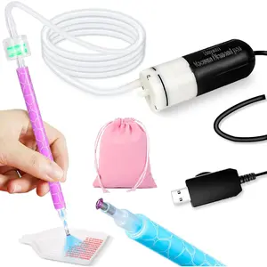 Electric  Painting Pen with 2 Pens - Adjustable Suction, E Painter for  Painting Art Pen Without Wax, Art Accessories for Setting AB Stones, Long-Lasting - Black