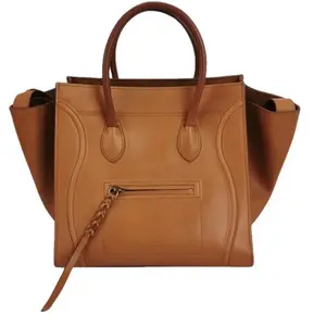 Pre-owned Celine leather Tote Bags Phantom Medium Tan Calfskin Tote