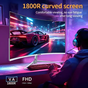 Gawfolk 27" Curved 100Hz FHD 1080P Gaming Monitor - Frameless, 1800R Curve, FreeSync, Eye Care, VESA Wall-Mountable Computers & Office Monitors