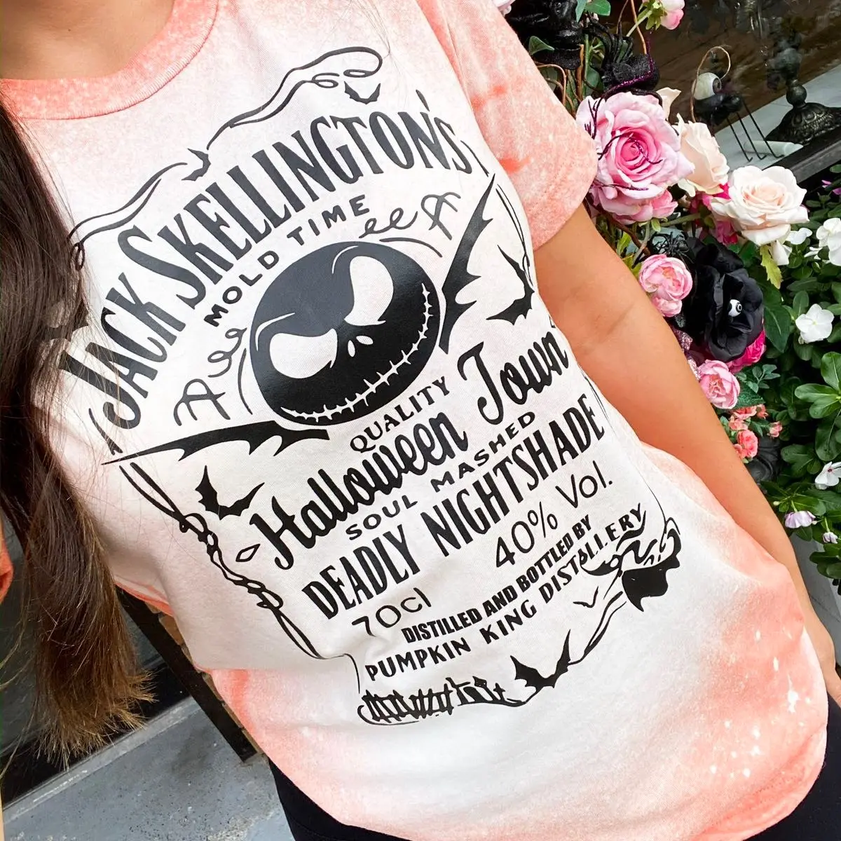Jack skellington bleached t-shirt