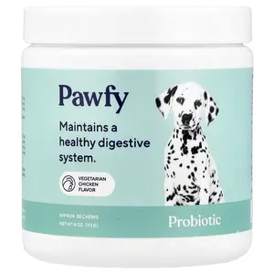 Pawfy Probiotic, For Dogs, 6 Months+, Vegetarian Chicken, 30 Chews, 4 oz (113 g)