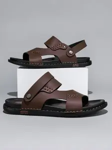 Men's Black Double-Strap Adjustable Slides Sandal, Anti-Slip Wear-Resistant, Soft Breathable Sole, Daily Commute, Street Outings