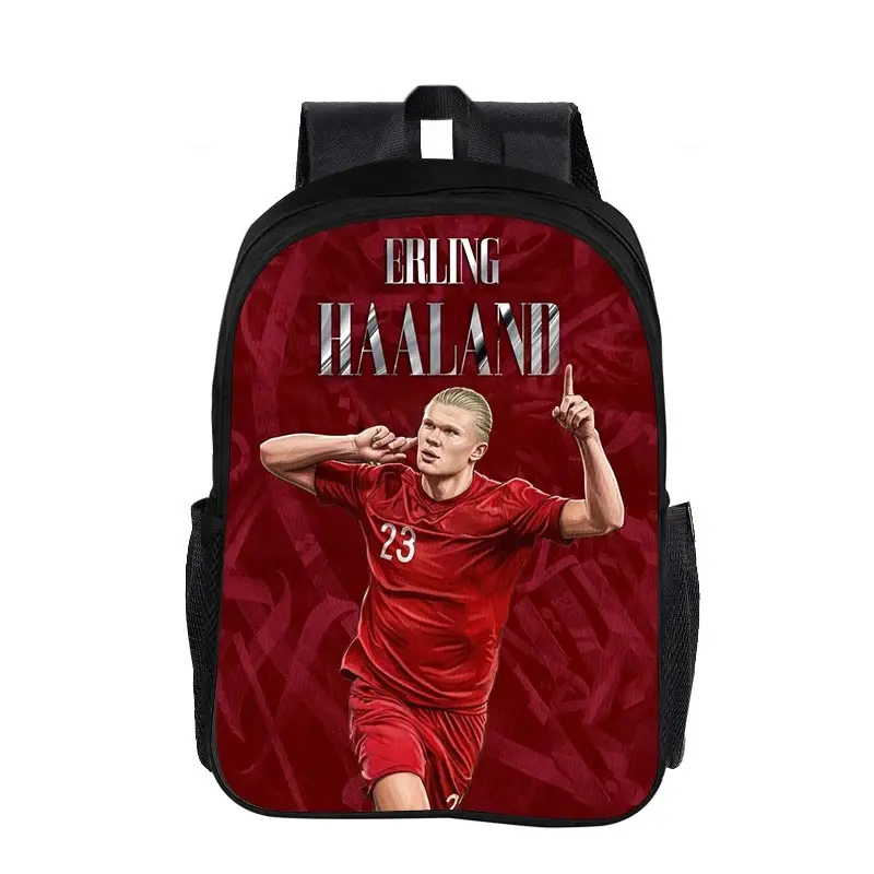 Haaland School Backpack Football Star Rucksack  Bookbag Knapsack Fashion Schoolbag Football Sports Backpack Gift