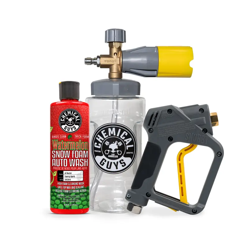 CHEMICAL GUYS Big Mouth Foam Cannon & Pressure Washer Gun – Adjustable Foam Blaster for Thick Suds with Watermelon Snow Foam Auto Wash | Connects to Pressure Washers for Scratch-Free Car Wash | Ultimate Car Detailing Foam Cannon Kit