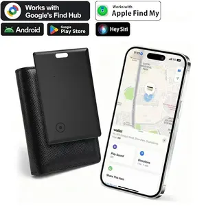 Wallet Tracker Card Airtag, Smart Tag, Work with Apple Find My/android Find HUB, Bluetooth-compatible Tracker, IP68 Waterproof, 1-Year Battery, No Charging Required