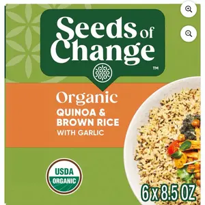 Seeds of Change Certified Organic Quinoa and Brown Rice with Garlic 8.5 oz., 6 pk.