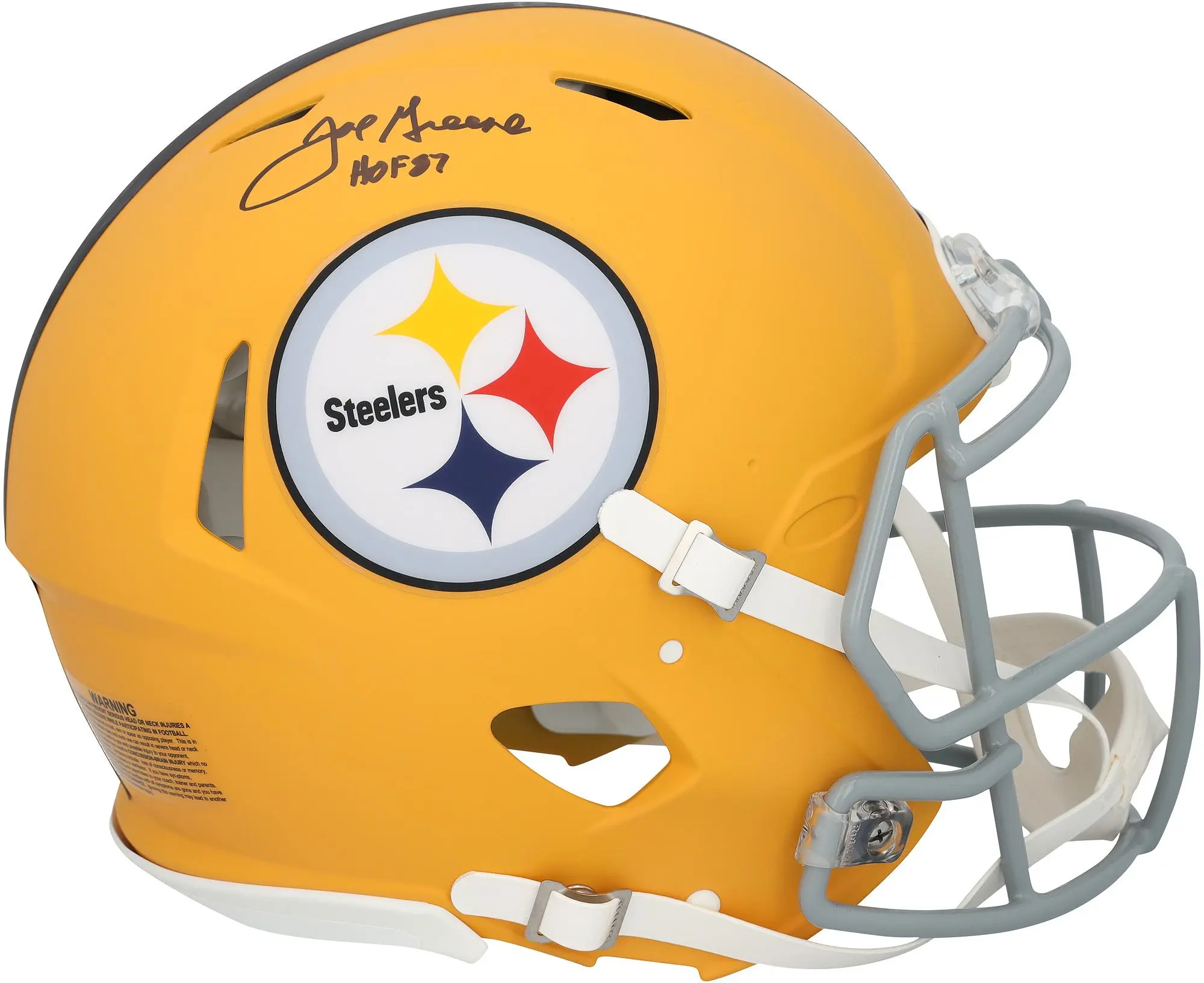 Joe Green Pittsburgh Steelers Autographed Riddell 2025 Alternate Speed Authentic Helmet with "HOF 87" Inscription - Fanatics Authentic Certified