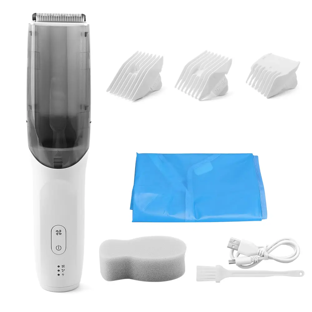 Ultra-Quiet Brushless Cordless Baby Hair Clippers with Detachable Vac, Waterproof USB Rechargeable Kit, 3 Combs for Head/Face/Body Home Haircuts