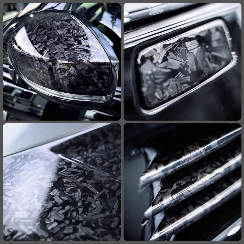 12" x 60" Gloss Forged Carbon Fiber Car Wrap Vinyl Bubble Free Air Release Adhesive Car Wrap Film Roll  DIY Decals ( 1 FT x 5 FT)