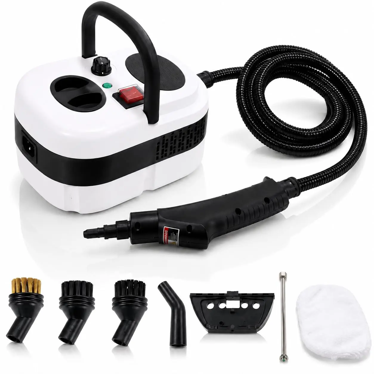 Multi-Purpose Handheld Steam Cleaner with Accessories, High Temperature Pressurized Steam Cleaner for Grout Tile Upholstery Couch Car Window Bathroom Kitchen Grease Cleaning, Portable Home Deep Cleaning Tool with Gloves