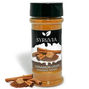 Syruvia Cinnamon Crisp Shakable Coffee Topping - 5.5 oz Coffee Sprinkles. Great for Oatmeal, Milkshakes, Smoothies, Ice Cream, Dessert Topping & more