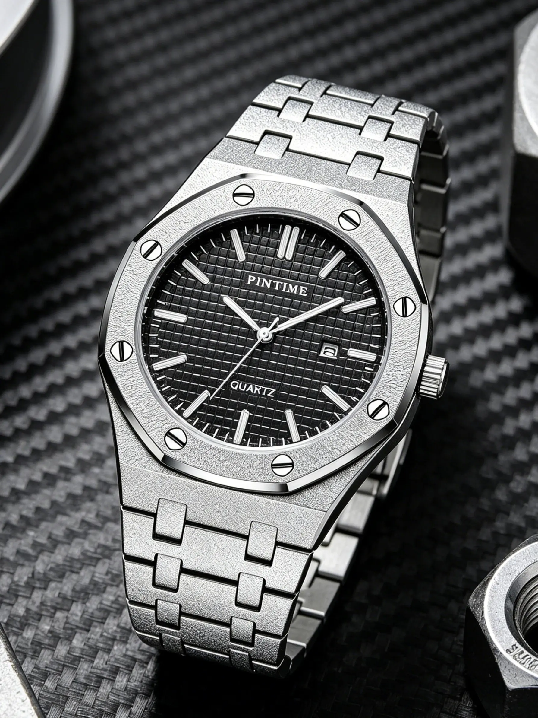 New Men's Sunlight Style Night Light Matte Watch, Youth Trendy Gift Watch, Date Display, Waterproof, Quartz Movement, Casual Style, Analog Quartz Watch, Quartz Wristwatches
