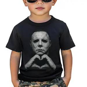 Michael Myers Heart Halloween Youth Shirt, Horror Movie T-Shirt, Halloween Costume Shirt, Spooky Season