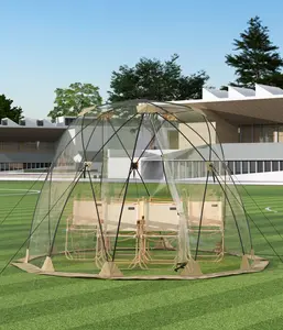 Garvee Instant Outdoor Clear Bubble Tent for 8-10 People, Portable Screen House Dome for All Weather Use, Rainproof and Coldproof Shelter Ideal for Camping, Sports Events, Fishing, Garden, and Sun Protection